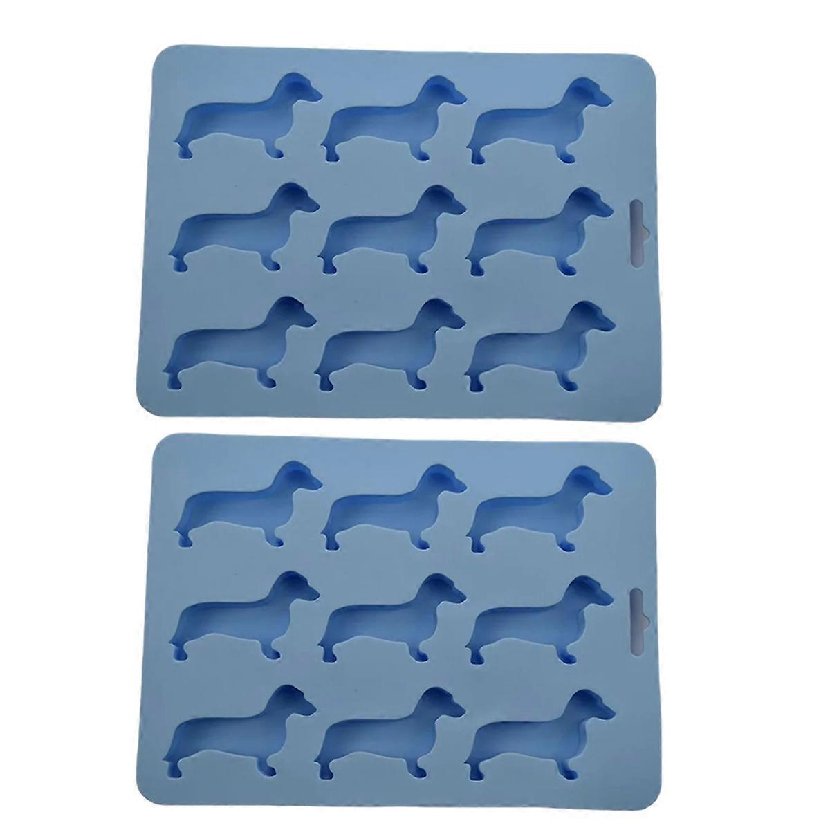 Dachshund shaped silicone ice piece mold tray A