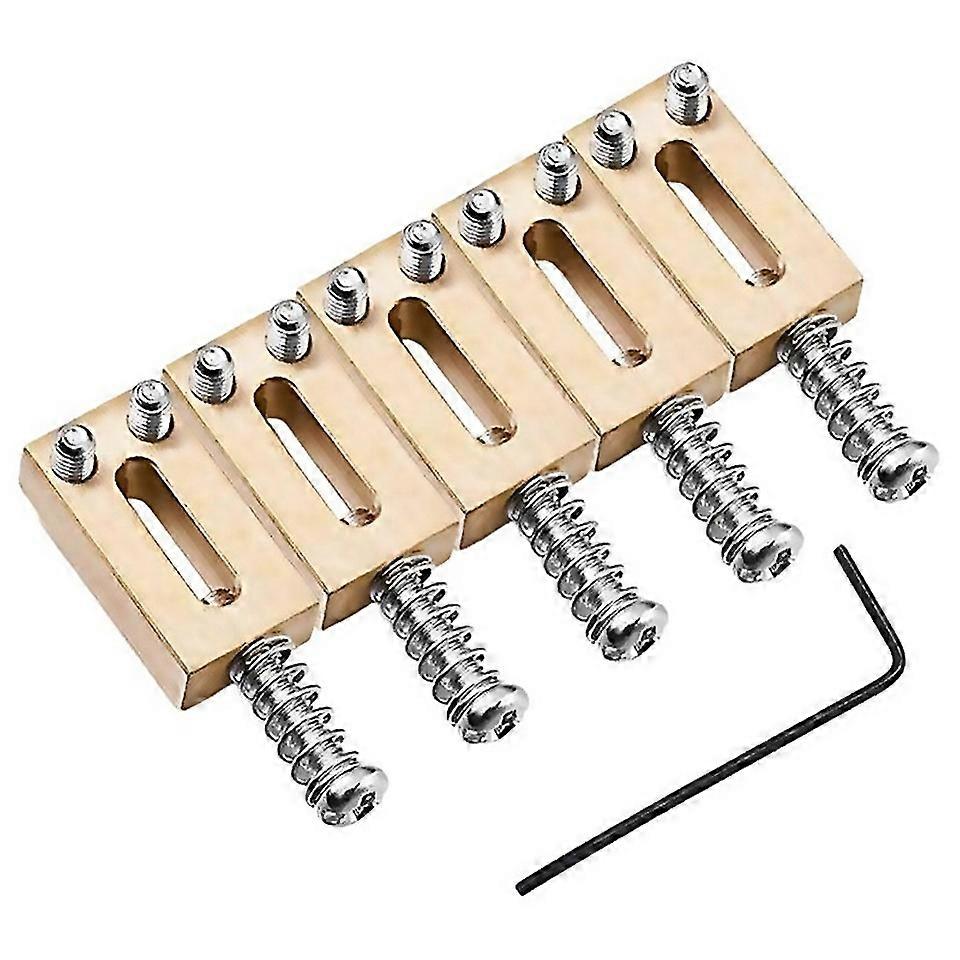 For 6 Set Bridge Saddle For Solid Brass Silver