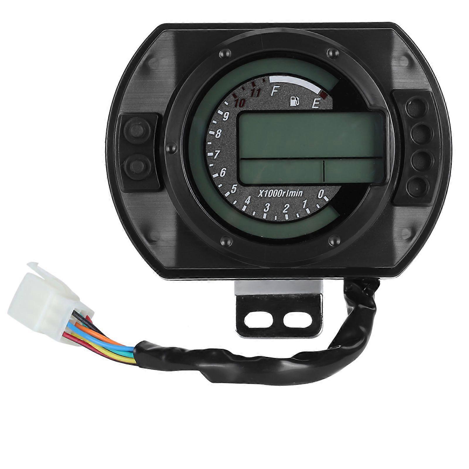DC12V 0199Km/h(Miles) LCD Universal Digital Odometer Speedometer Tachometer Motorcycle Meter Refitting