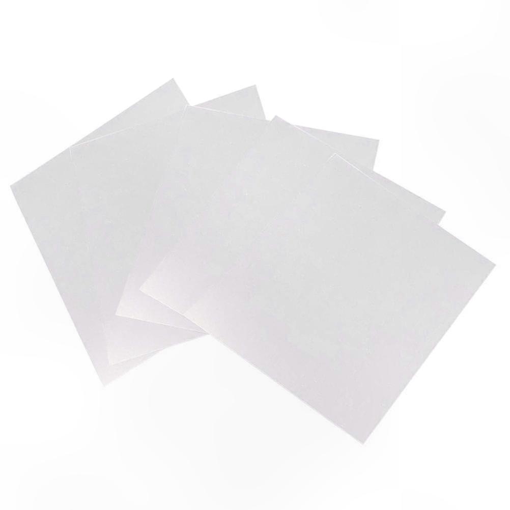5-Pack Transparent PVC Stencil Sheets for Crafting and Silhouette Machines