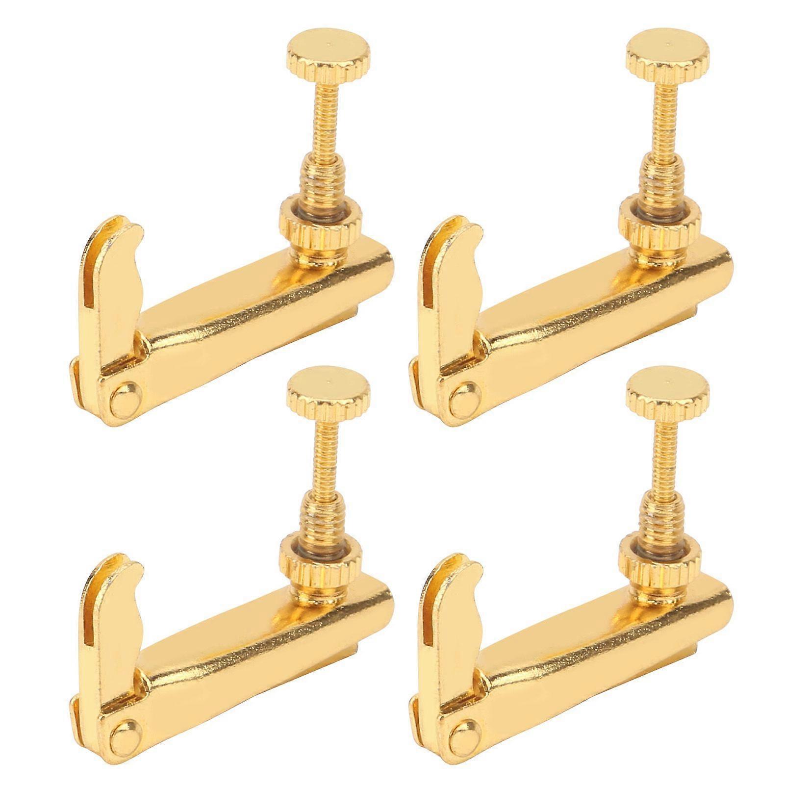 4Pcs Violin Fine Tuners 3/44/4 Cello String Tool Replacement Instrument AccessoriesGold