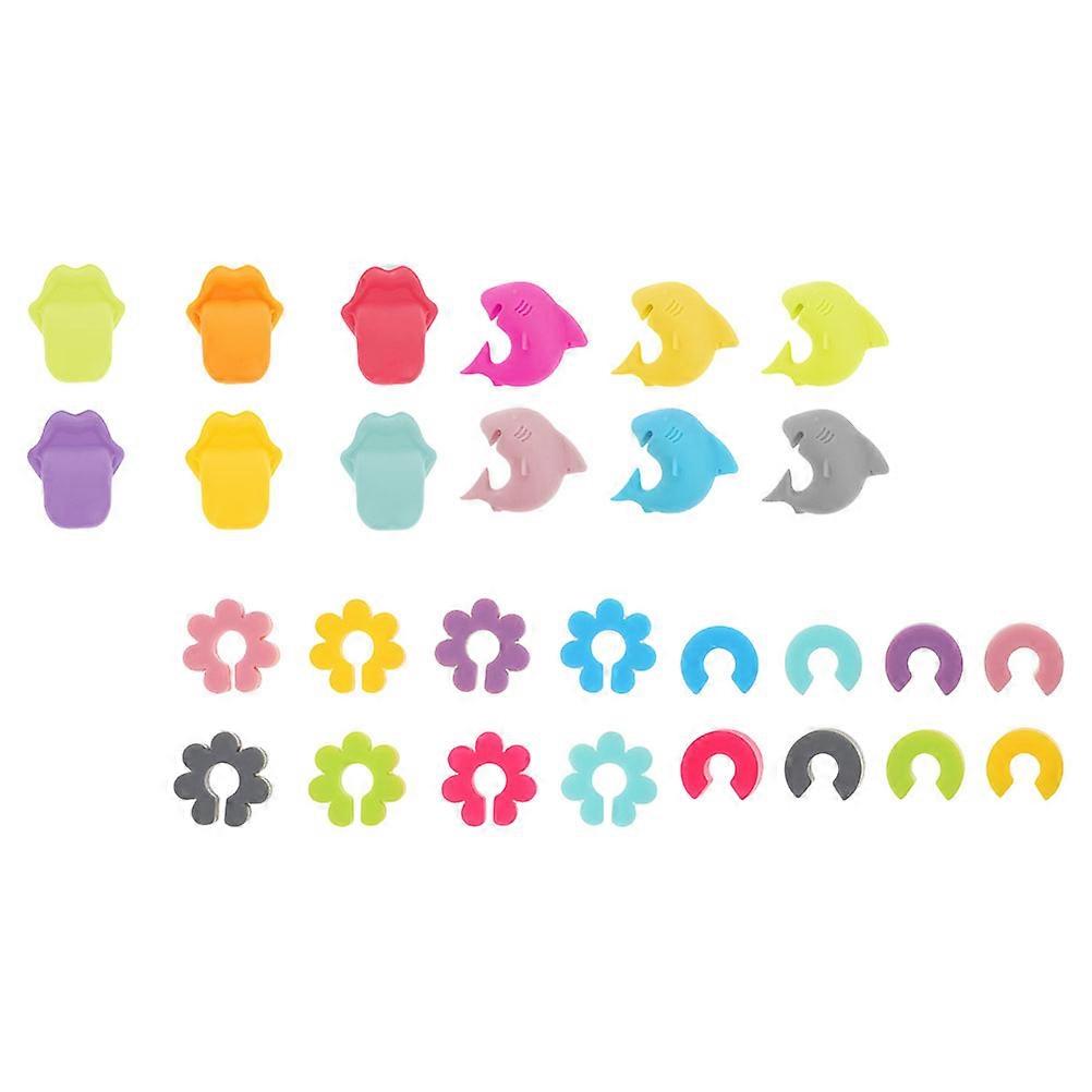 Wine Glass Charm Silicone Markers Set for Decoration Use 28Pcs