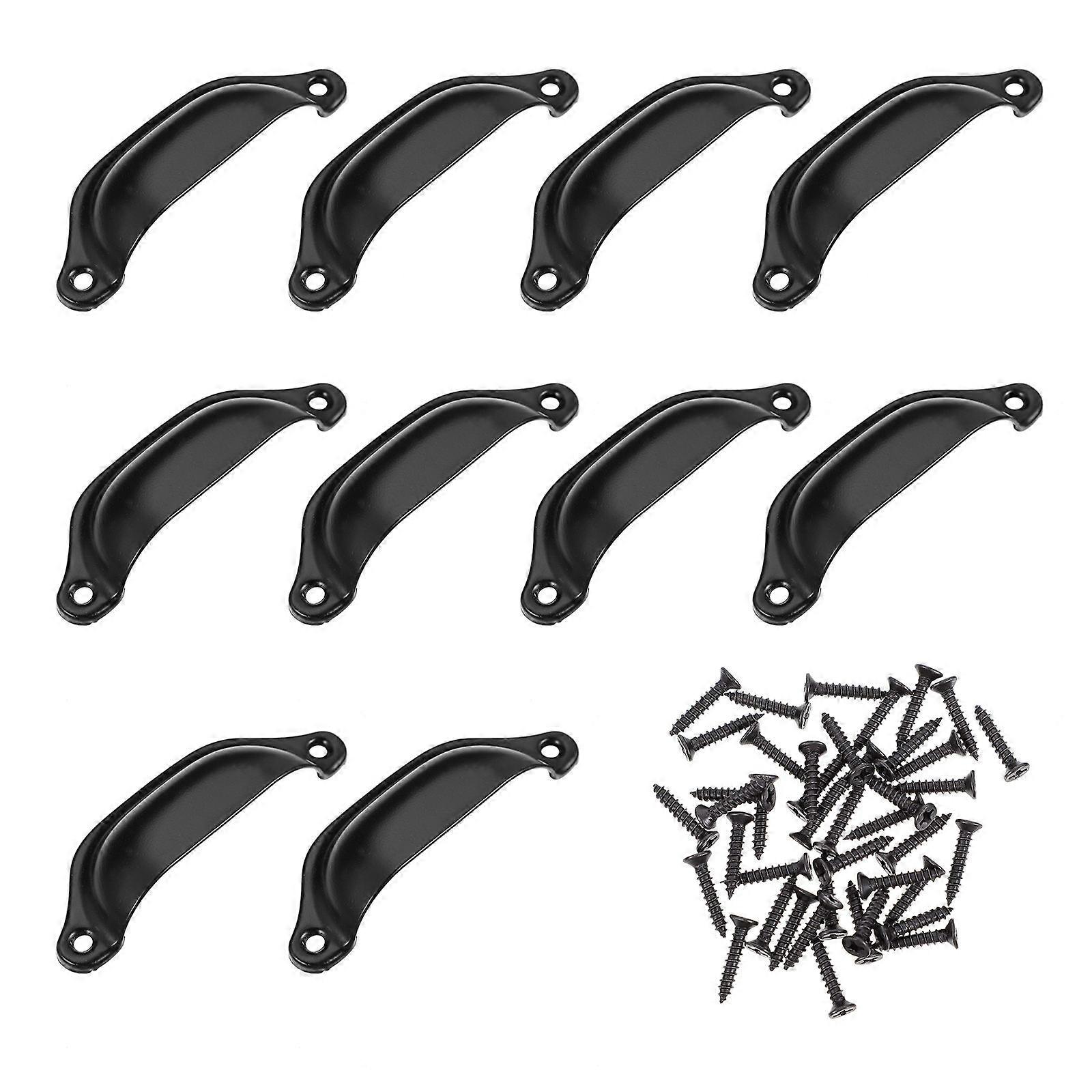 Durable Iron Shell Knobs for Drawer Decoration 16Pcs Black