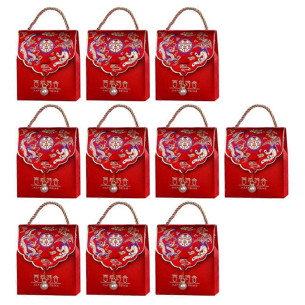 Snacks Storage Bags for Storage 20Pcs Red Wedding Candy Boxes