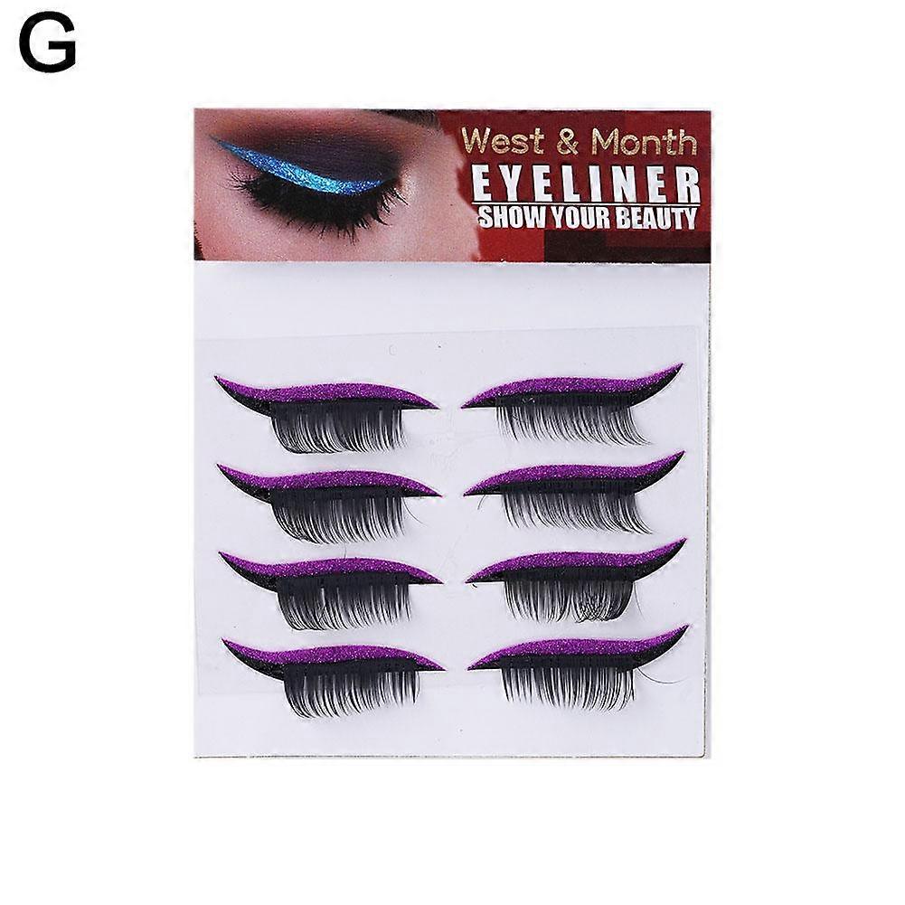 Eyeliner Stickers 4 Pairs No Glue Eyelash Patches Easy Application Natural Look Reusable