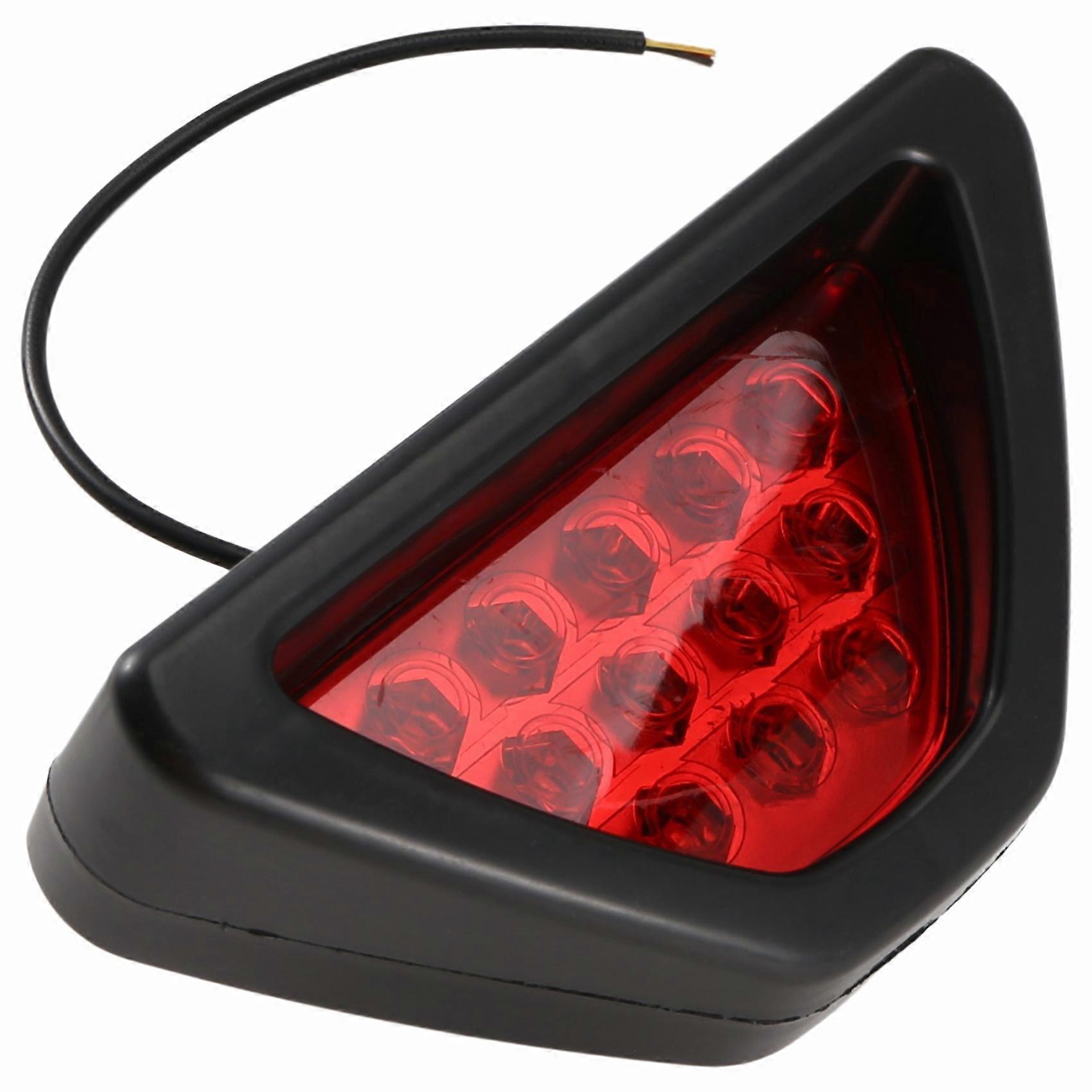 F1 style 12 LED Rear Tail Brake Stop Light Third Strobe Red Lens DRL Fog Lamp