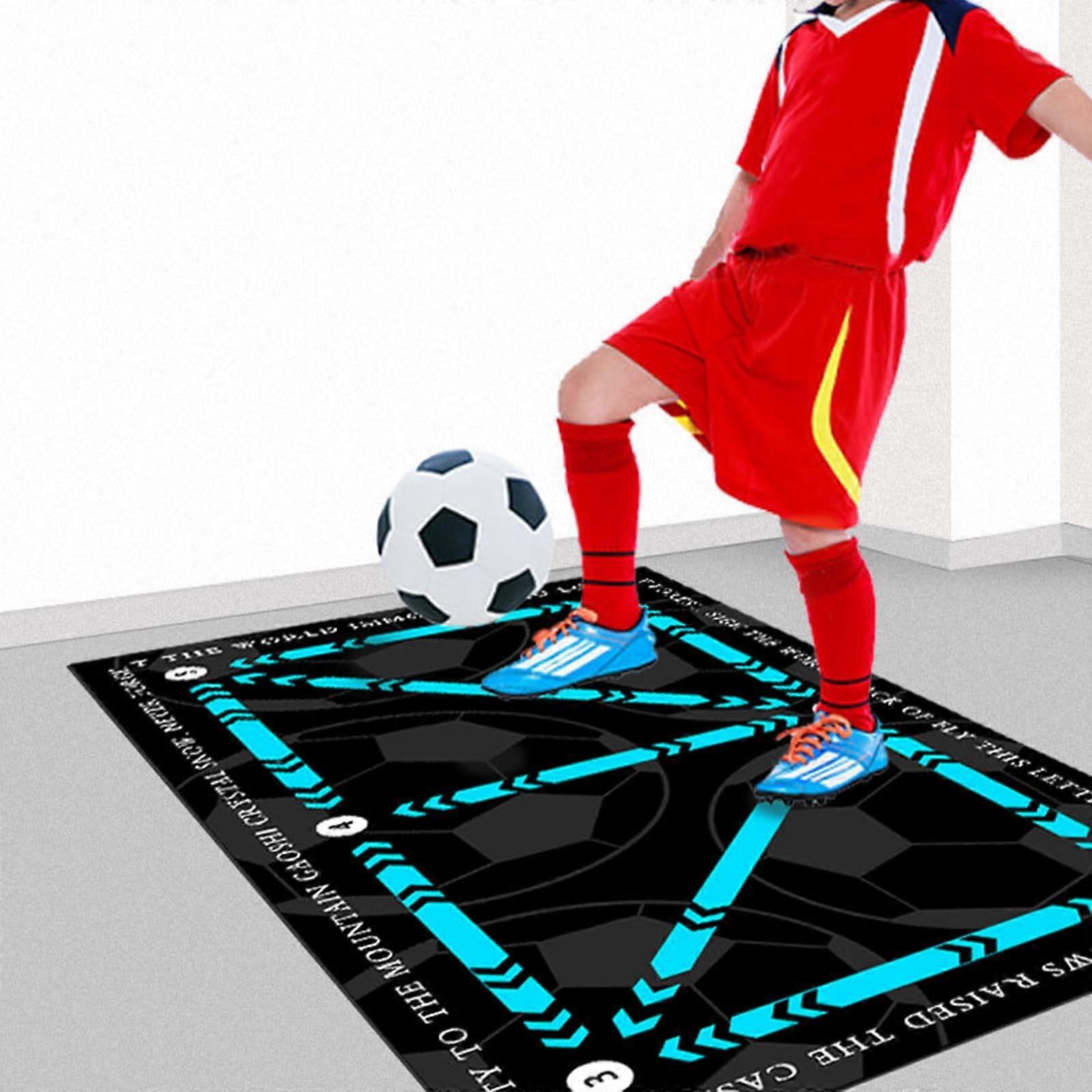 Fußball-Schritt-Trainingsmatte 2-teilige rutschfeste Fußball-Agility-Bodenmatte für den Innenbereich 45 x 60 cm