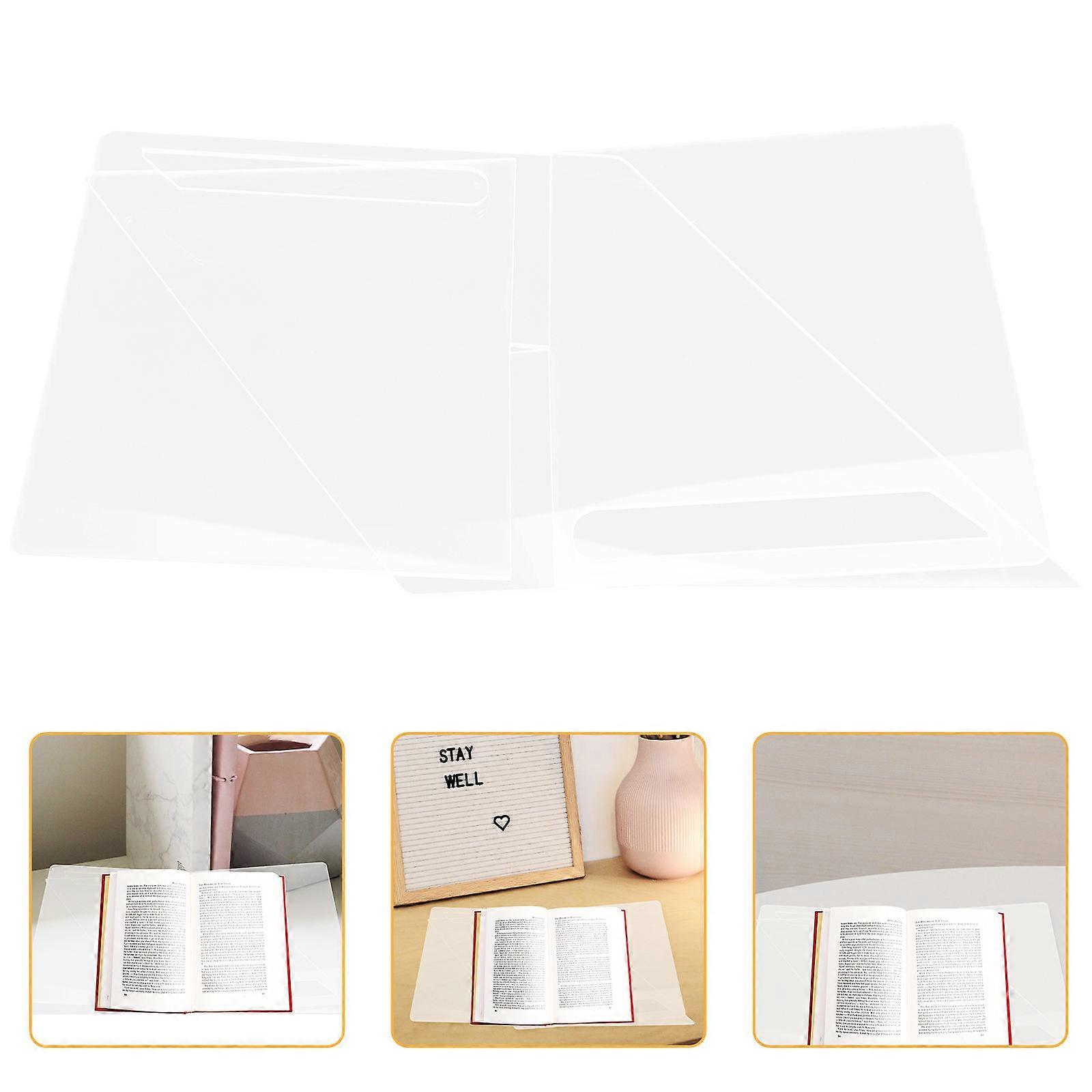 Transparent Acrylic Book Stand for Reading and Cooking 4Pcs