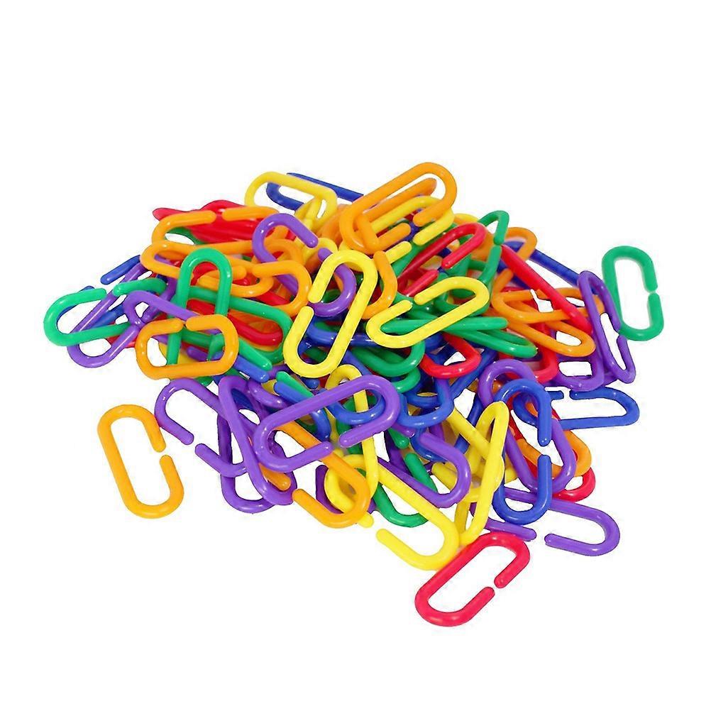 Parrot Toy 400 Pcs Plastic Chain Educational Indoor Supplies For Bird Owners Functionality 2 Pack