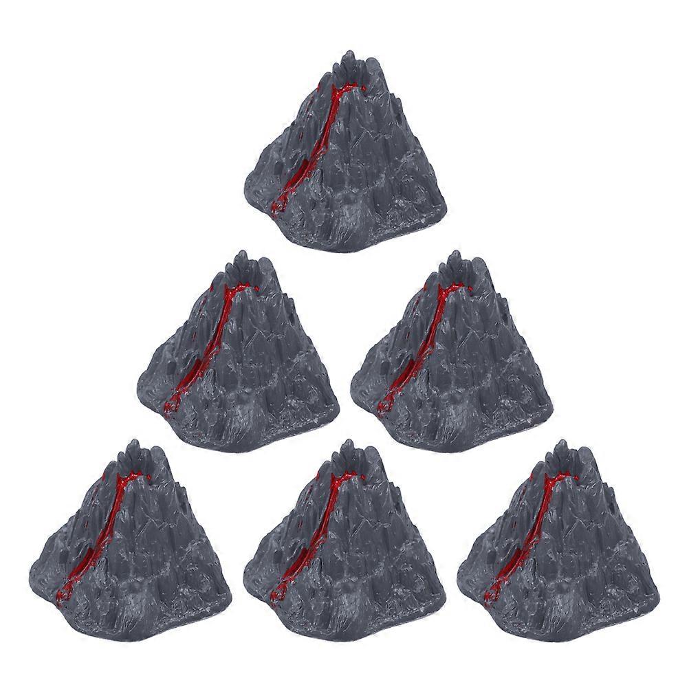 Plastic Volcano Ornament for Decoration 18Pcs Miniature Model