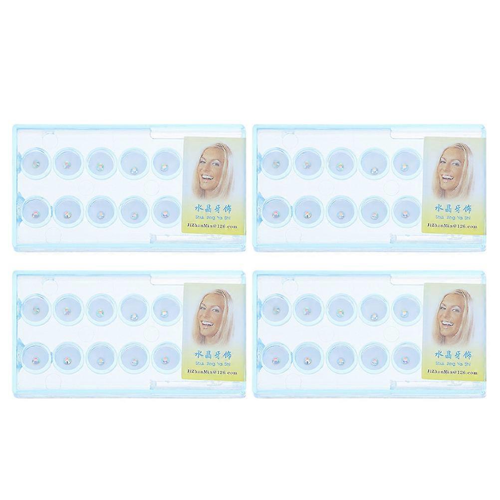 200 Pcs Shiny Crystal Teeth Ornaments Teeth Decoration Daily Wear Assorted Color Smile Enhancement