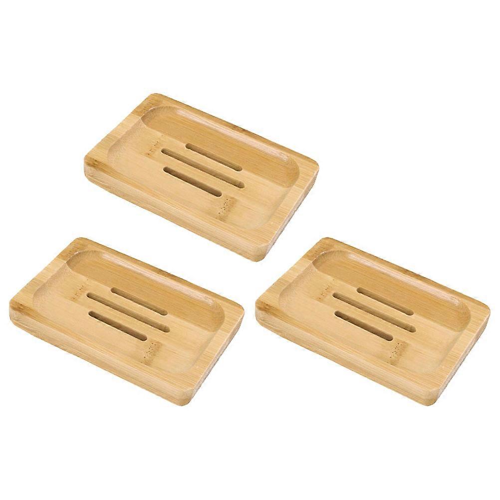 Soap Dish Tray In Wood For Kitchen Use 11X7.9cm Draining Function 6 Pcs