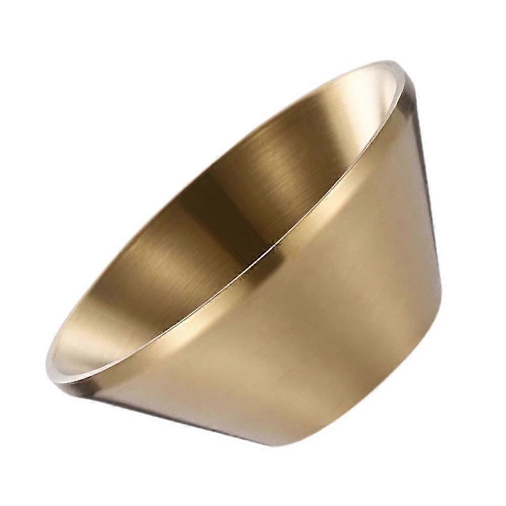 Stainless Soup Bowl V-Shape for Home Use 2Pcs Golden Metal Bowls