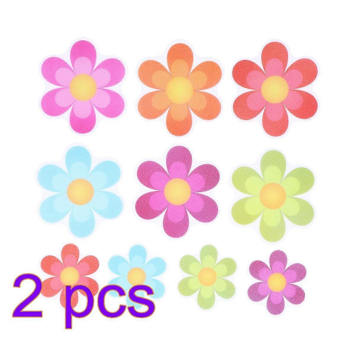 Fürdőszobai matricák, csúszásgátló, színes virágos matricák, 20 db-os csomag