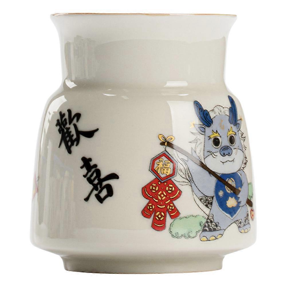 Ceramic Tea Tools Storage Holder for Tea Ceremony White 2Pcs