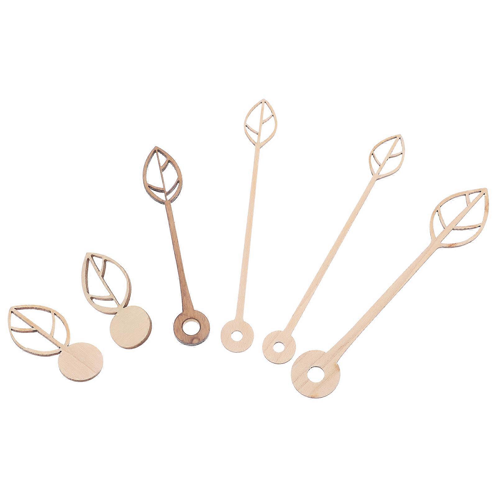 Clock Hands For DIY Wall Clock Projects 30 Pcs Classic Wooden Clock Pointer With Leaf Shape Design Suitable For Upgrading