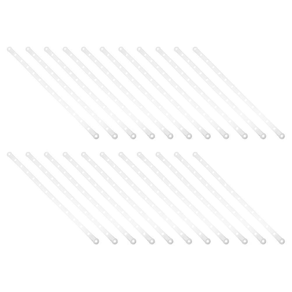 White Plastic Hanger Connector Strips for Clothes 150Pcs Space Saving Clips