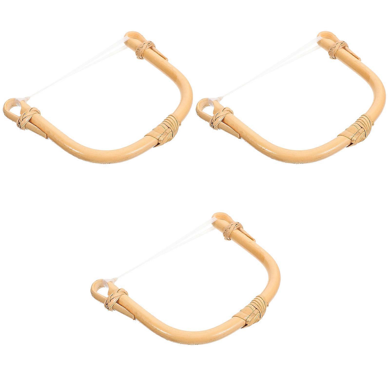 Handmade Rattan Teapot Handle Replacement 6Pcs U-Shape Design Accessories For Ceramic Kettles Suitable For Tea Room Use