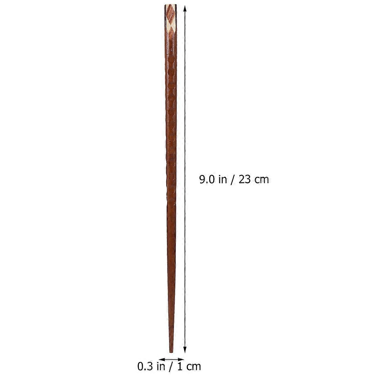 Elegant Design Wooden Chopsticks Tableware Set For Practical Household Usage 23X1CM Brown 2 Sets