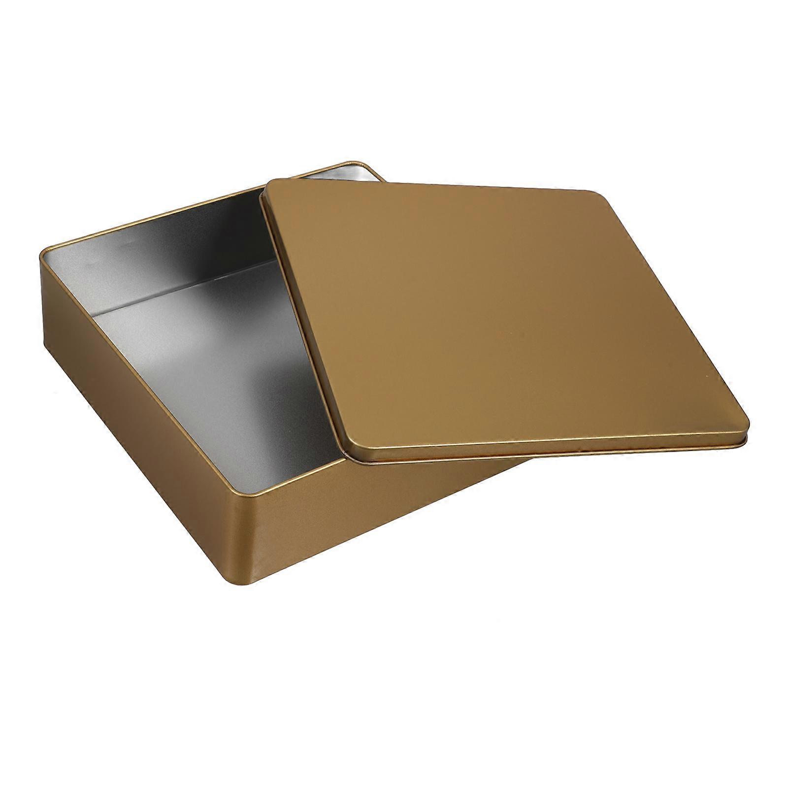 Cookie Tin Box Empty Square Candy Tin for Storage 4Pcs Tinplate