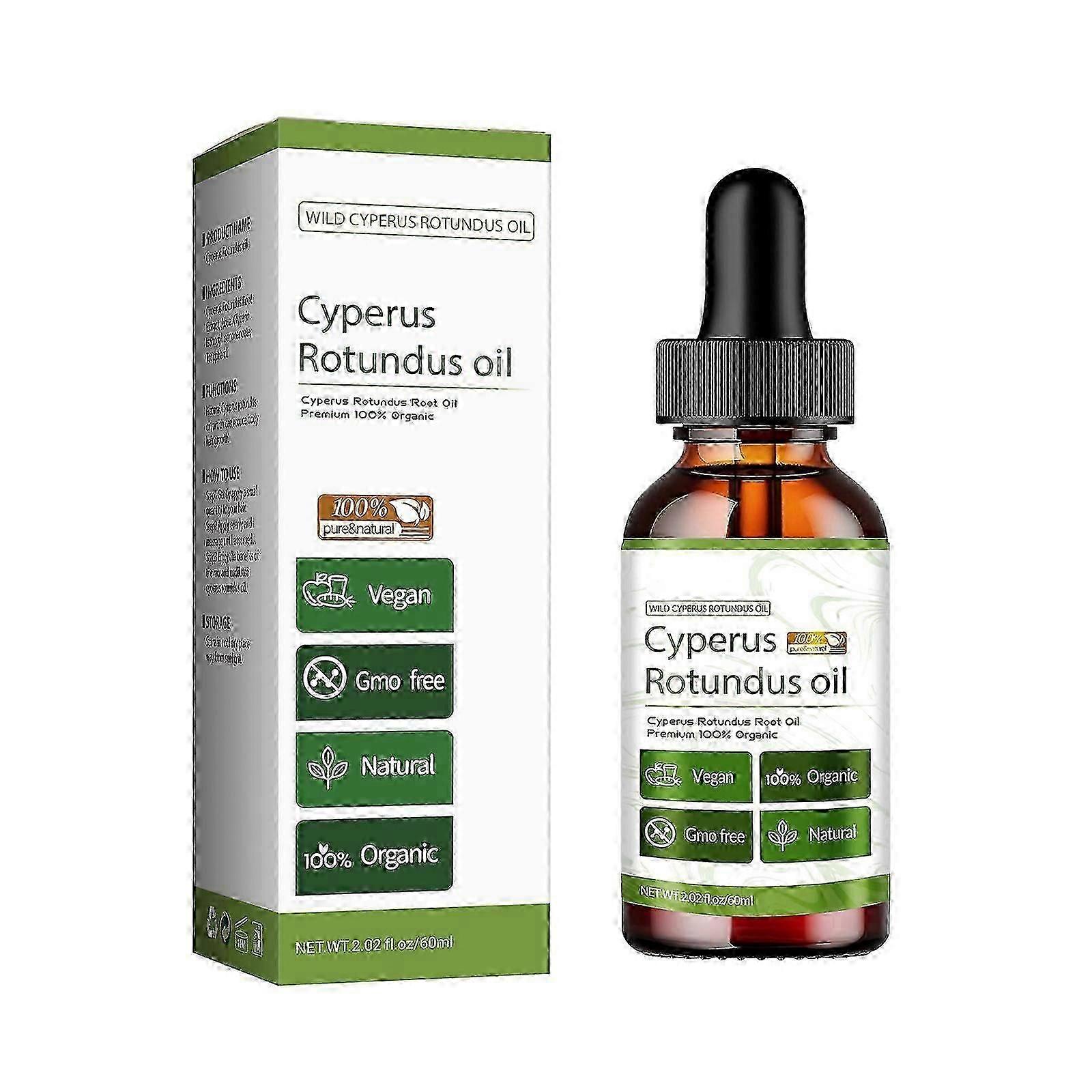 Huile de Cyperus Rotundus pour l'épilation, huile de cyperus 100 % naturelle, réduit la pousse des poils, apaise la peau, idéale pour hommes et femmes, 60 ml