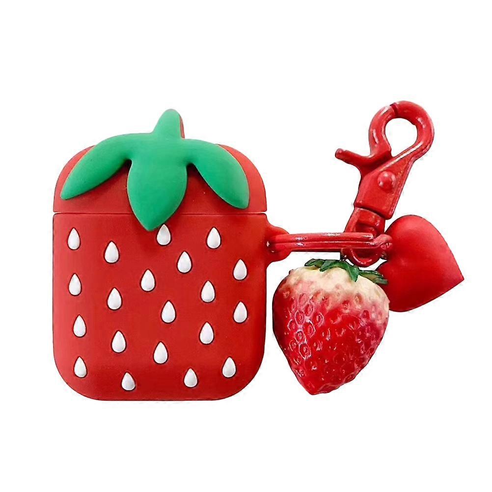 Silicone Earbuds Cover Strawberry Design 2Pcs for