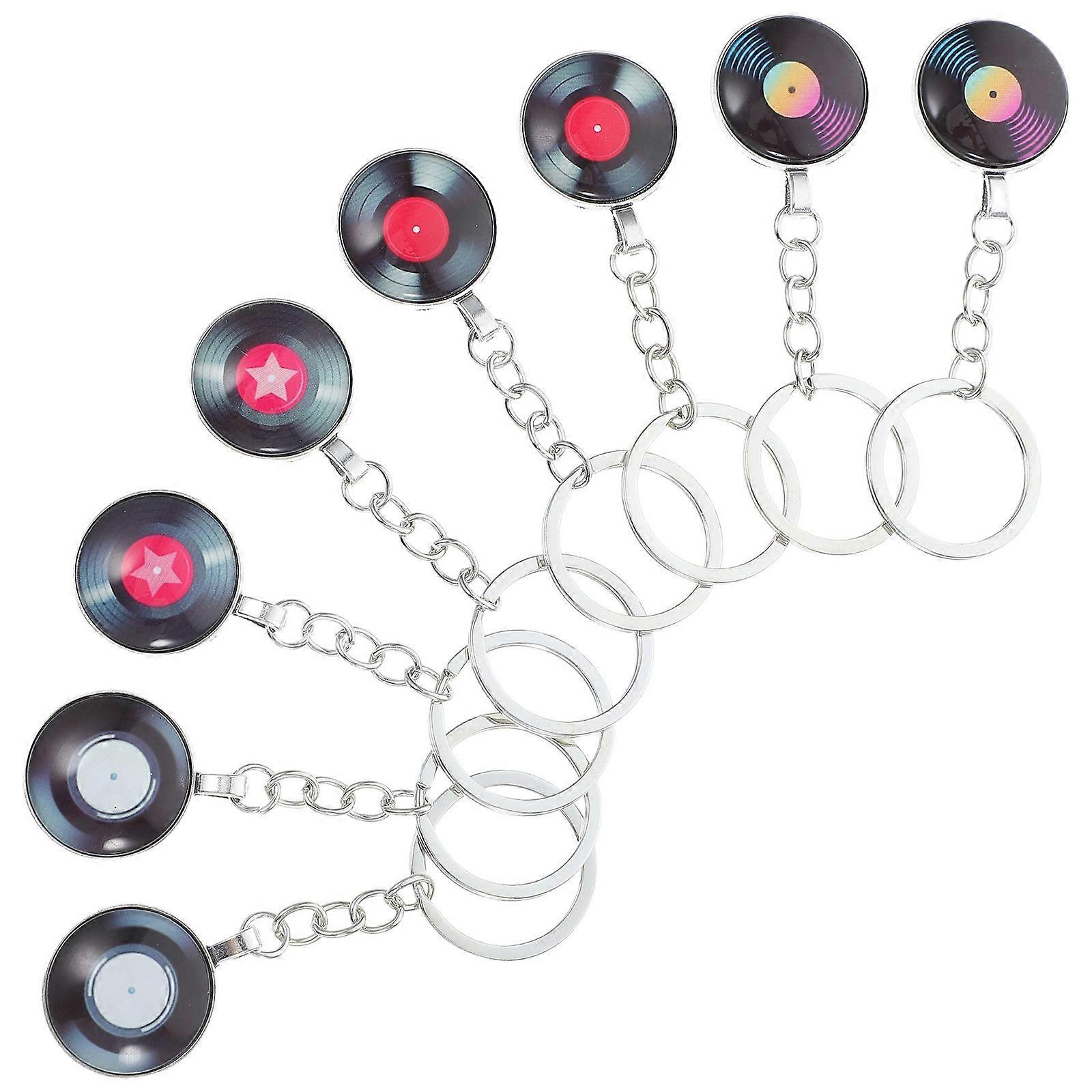 Vinyl Record Keychain Music Accessory with 32Pcs for Party Use