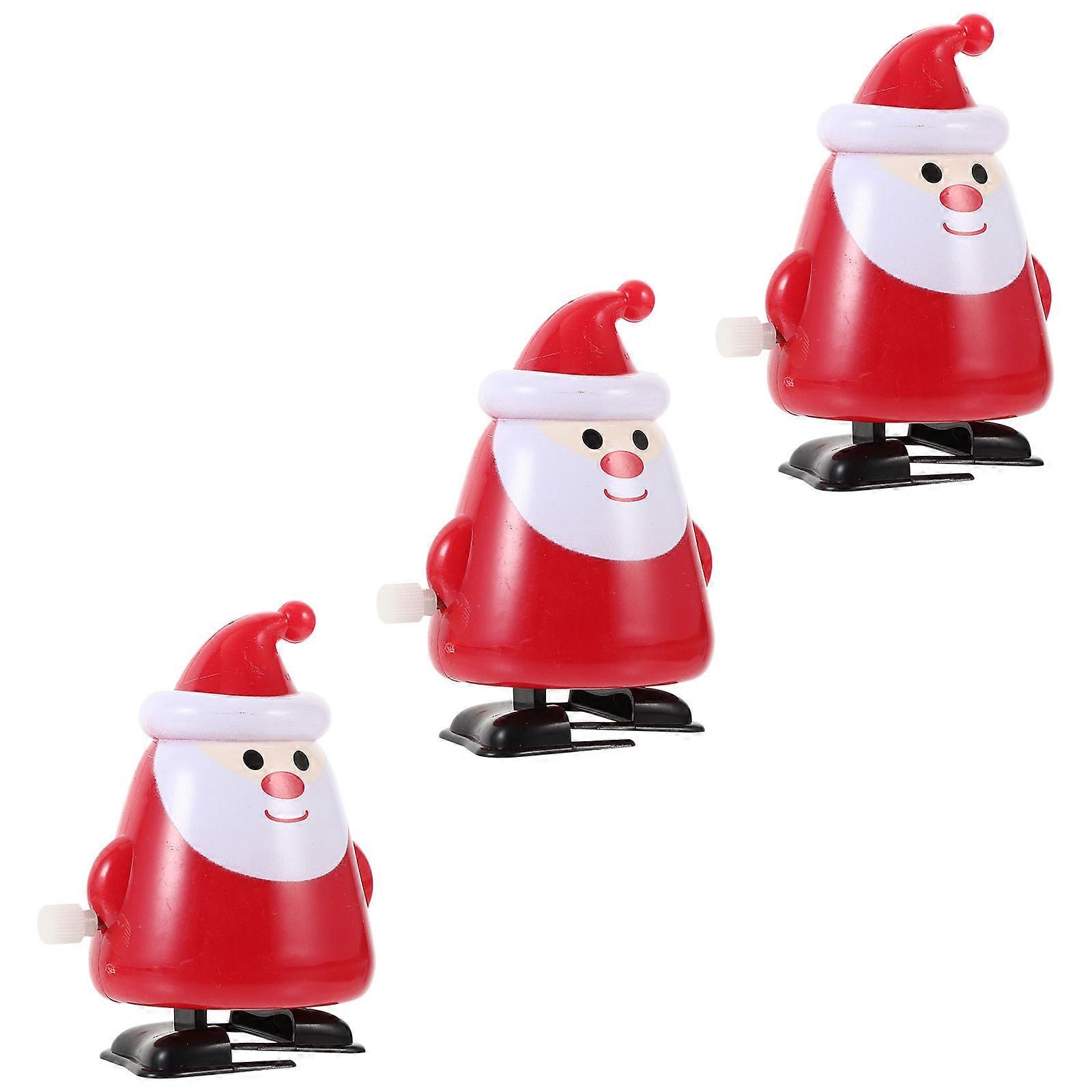 Funny Clockwork Toys Xmas Clockwork Toys for Playing 9Pcs Red Plastic