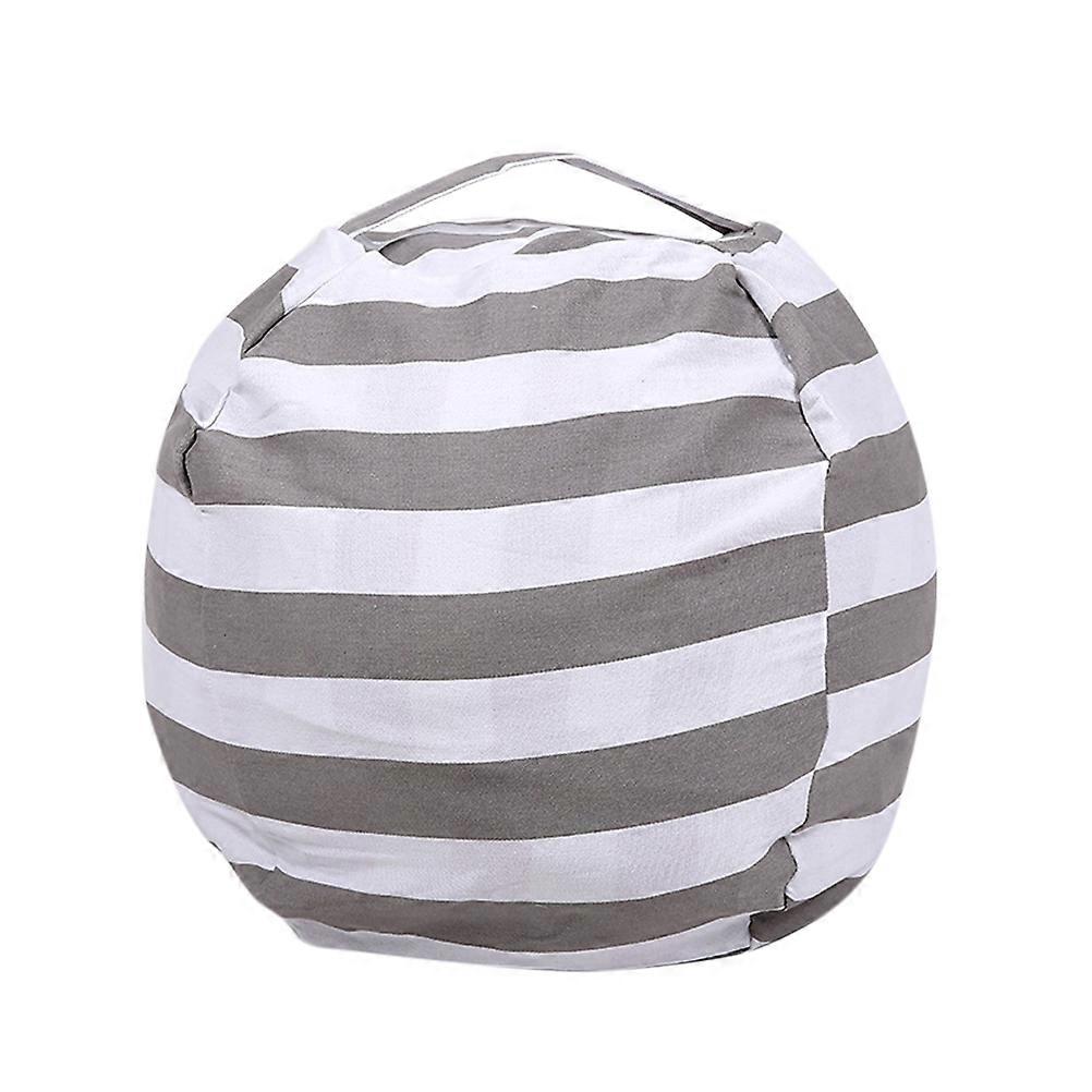 Child Sofa Cushion Storage Bag for Plush Toy with Handle 2Pcs Grey