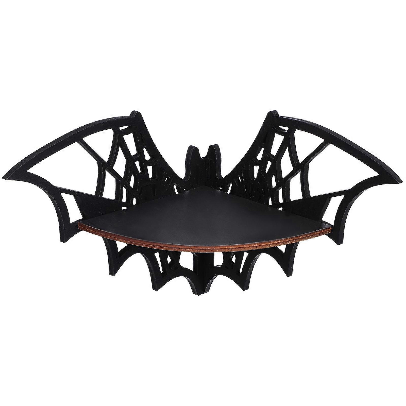 4Pcs Black Wooden Corner Shelf Wall-Mounted for Storage Use