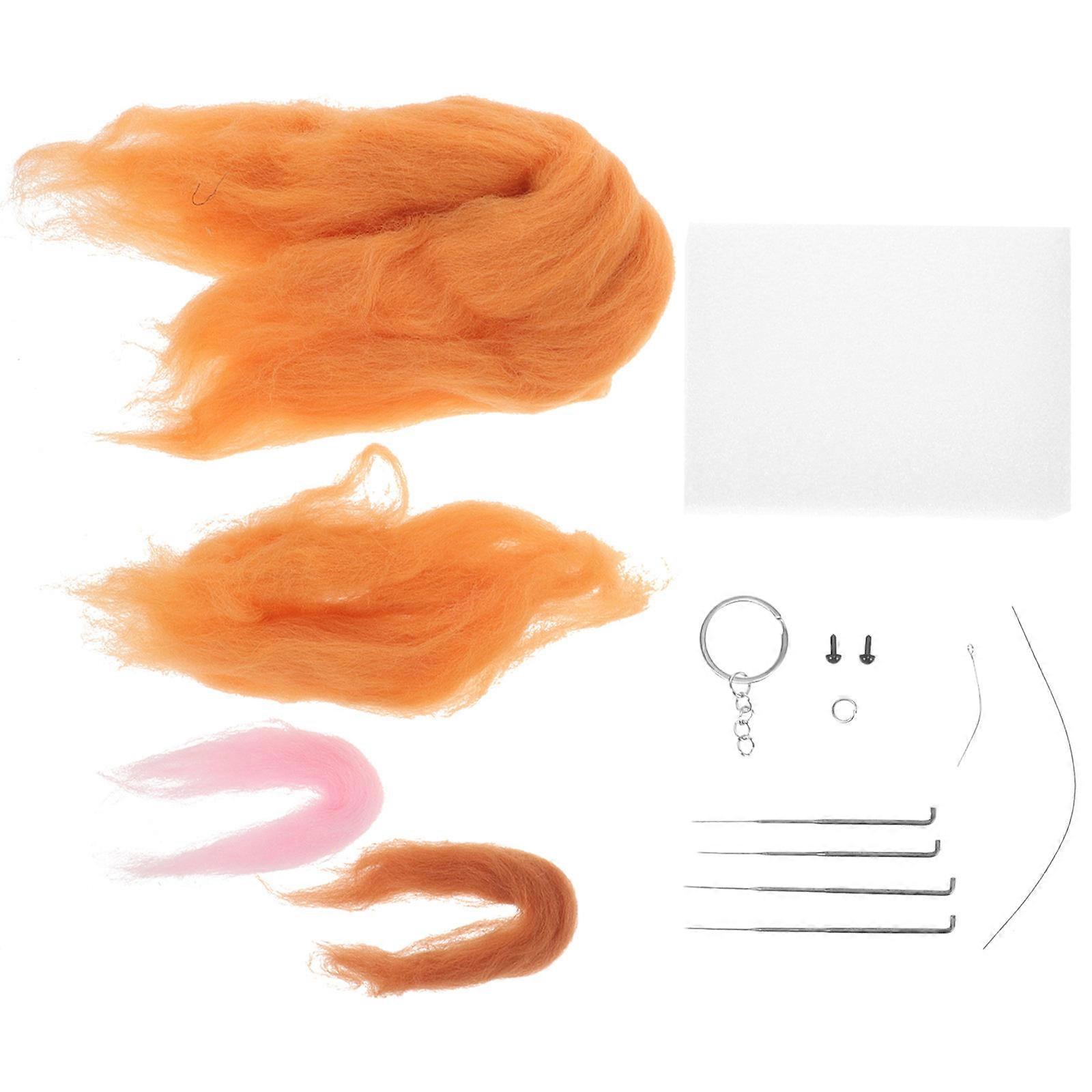 Handmade Crafts Needle Felting Kit 2 Sets For Indoor Activities Assorted Color Punch Needle Learning