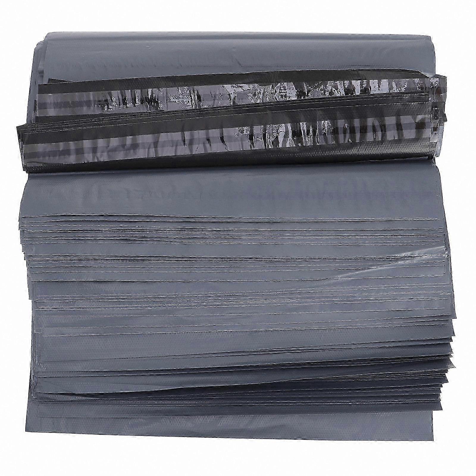 Grey PE Material Waterproof Self-Sealing Bags for Storage, 100 Count