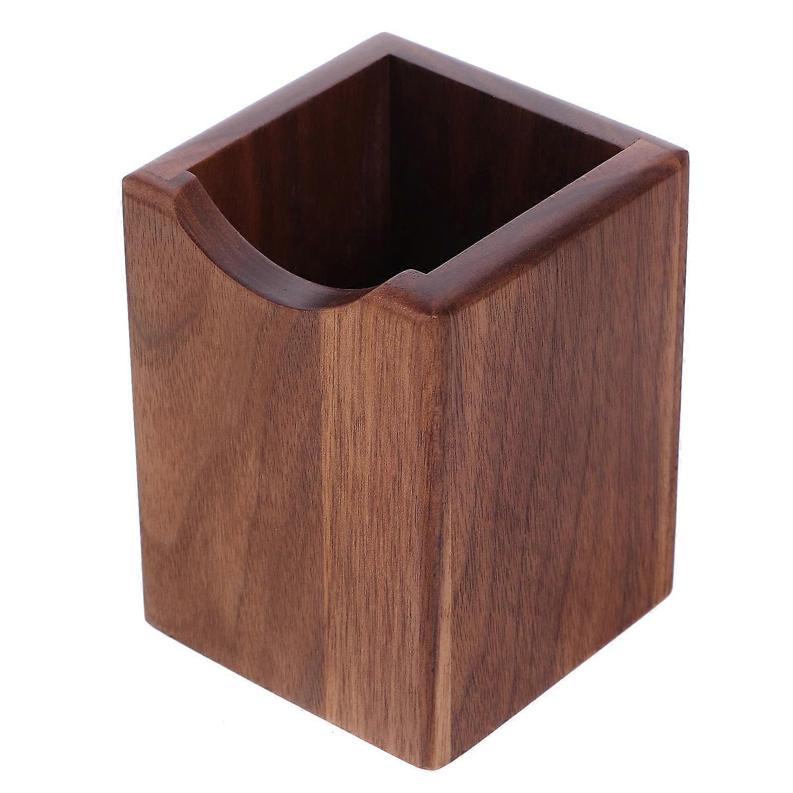 Multi-Function Wooden Pen Container for Desk Use with 5Pcs Elegant Holder