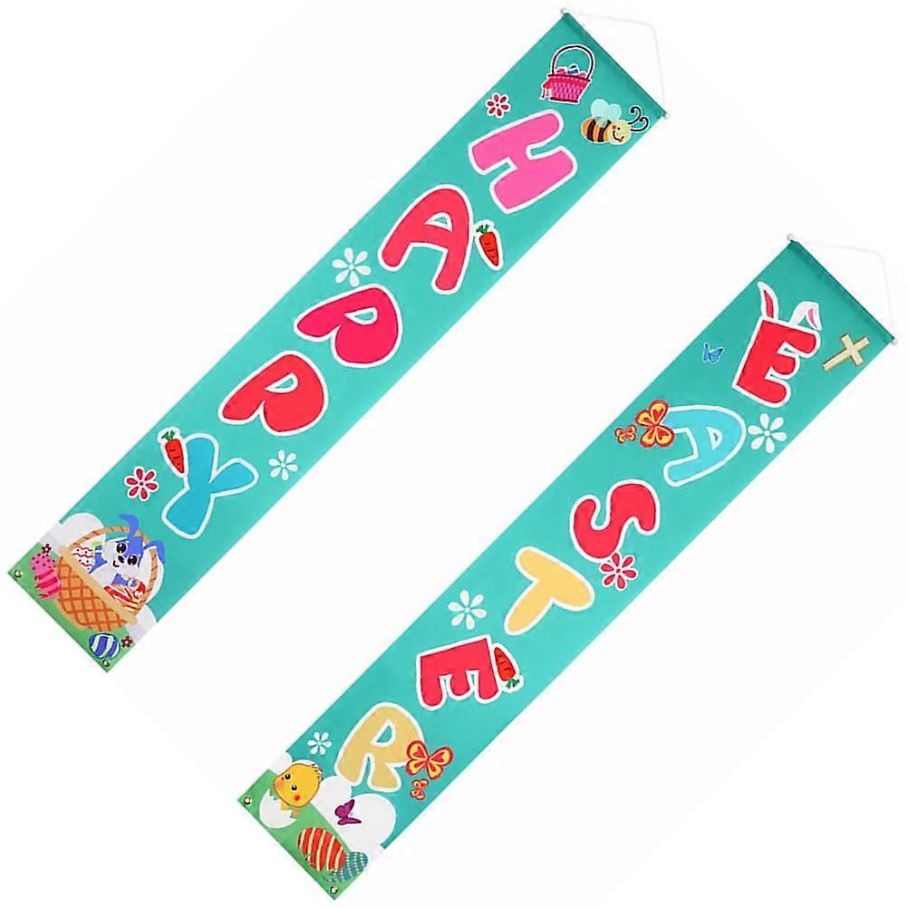 Decorative Easter Door Banner for Party Use 1Pair Blue