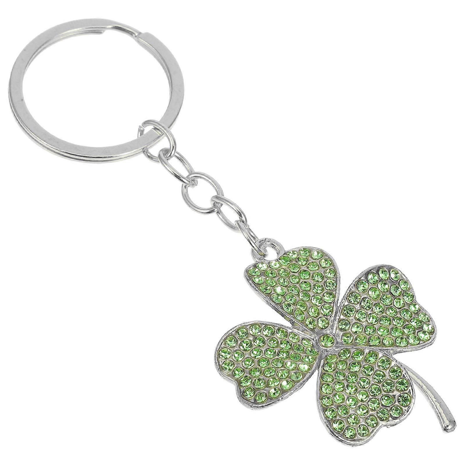 Four Leaf Clover Keychain for Good Luck St Patricks Day 5Pcs Pack