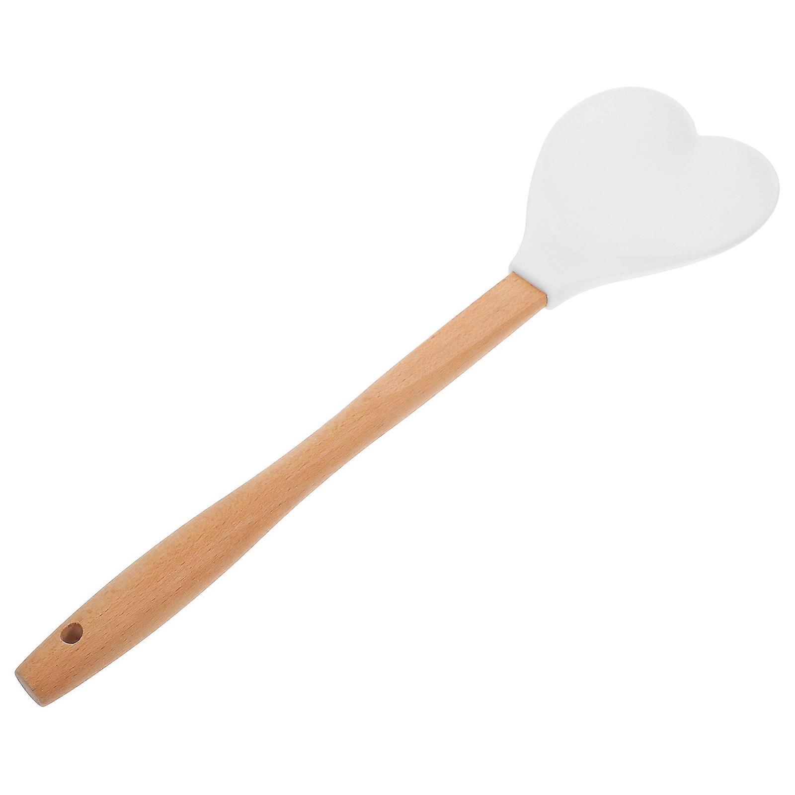 Silicone Spoon Spatula Heart Shaped for Stirring 4Pcs Nonstick Kitchen Utensil