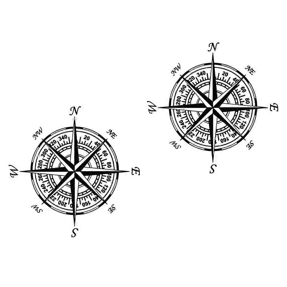 Car Decals Decorative Stickers Simple Design Black Pet Material 2Pcs