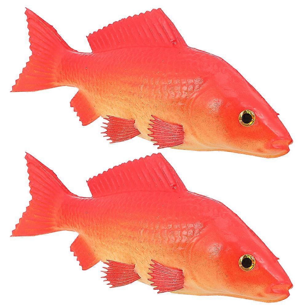 Simulation Fish Model PU Fish Model for Desktop Decor 8Pcs Red Figurines