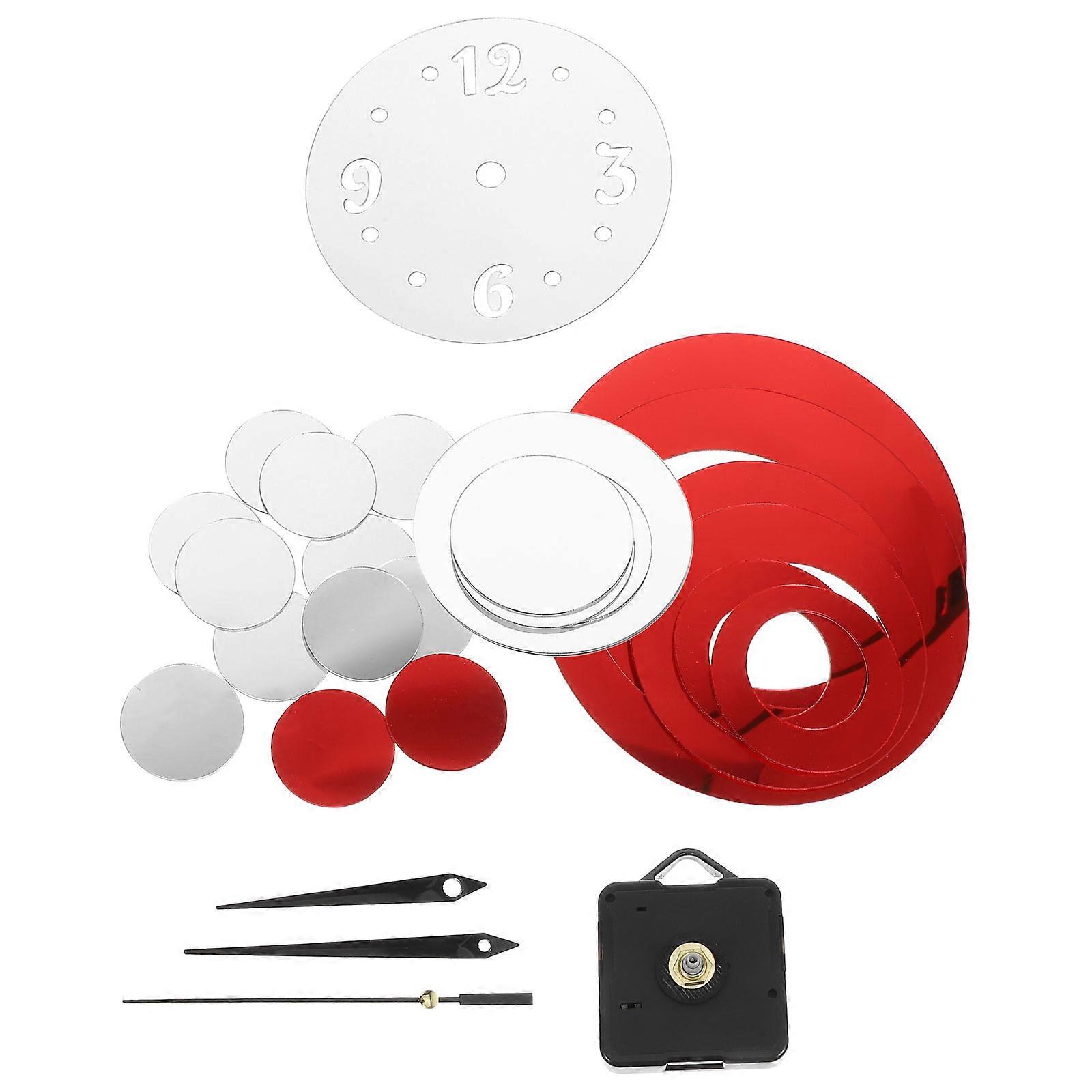 Mirror Sticker DIY Acrylic Wall Clock for Creative Decoration 3Pcs