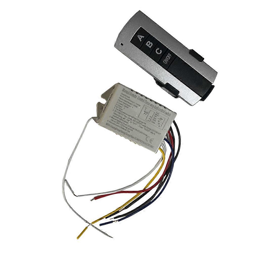 1/2/3 Ways ON/OFF AC 200V-240V Wireless Receiver Lamp Remote Control Switch Wall Light Switch Receiver Transmitter