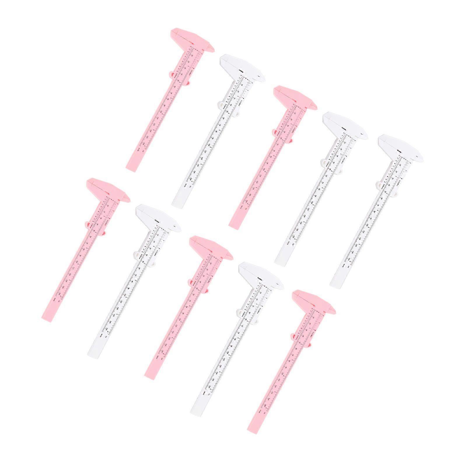 10PCS 150mm Eyebrow Stencil Microblading Ruler Clear Scale Stencil Guide Measuring Tool for Eyebrow Shape Assist