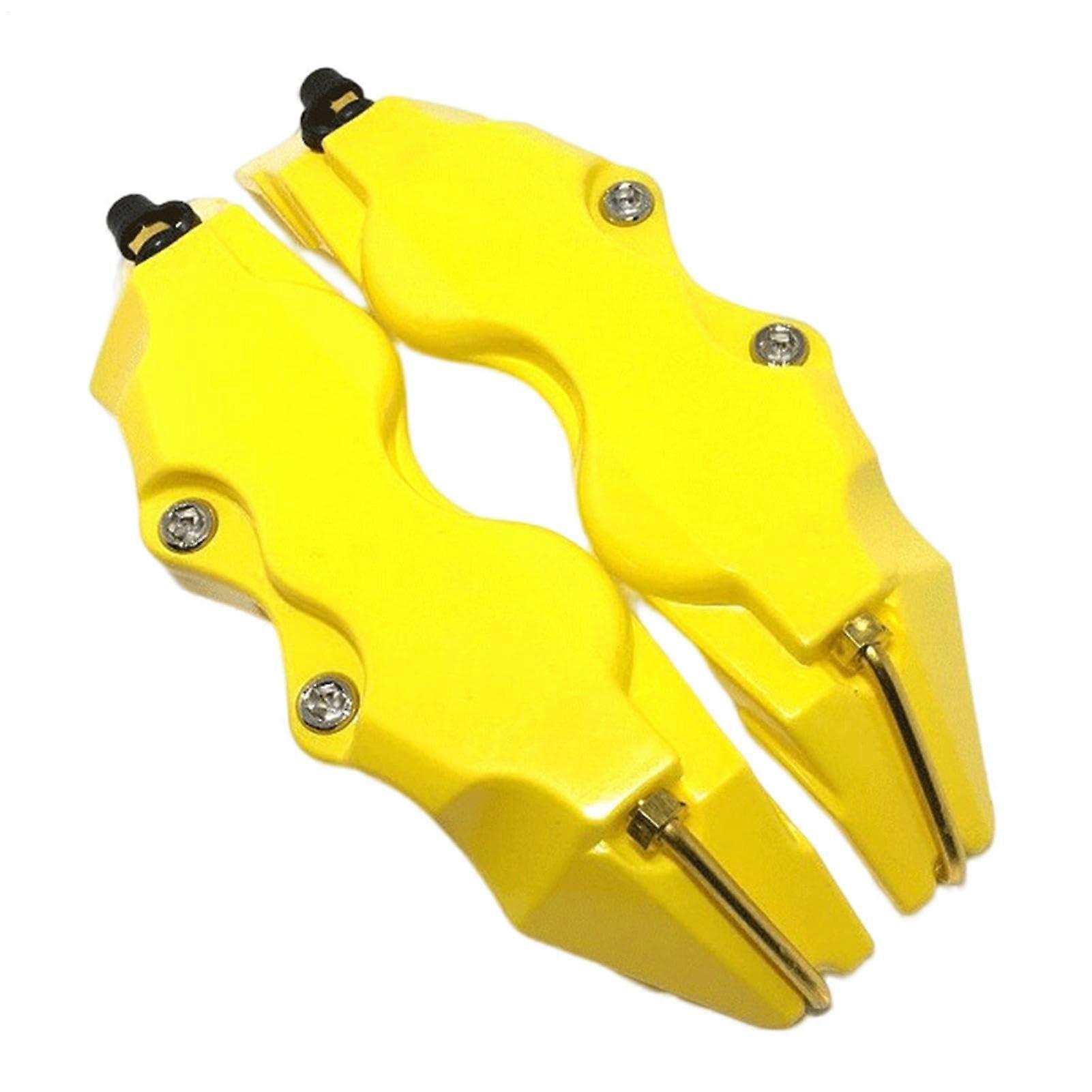 Brake Protector ThreeDimensional Sturdy Brake Cover, Decorative Covers Set, Multifunctional Protector, Yellow Auto L