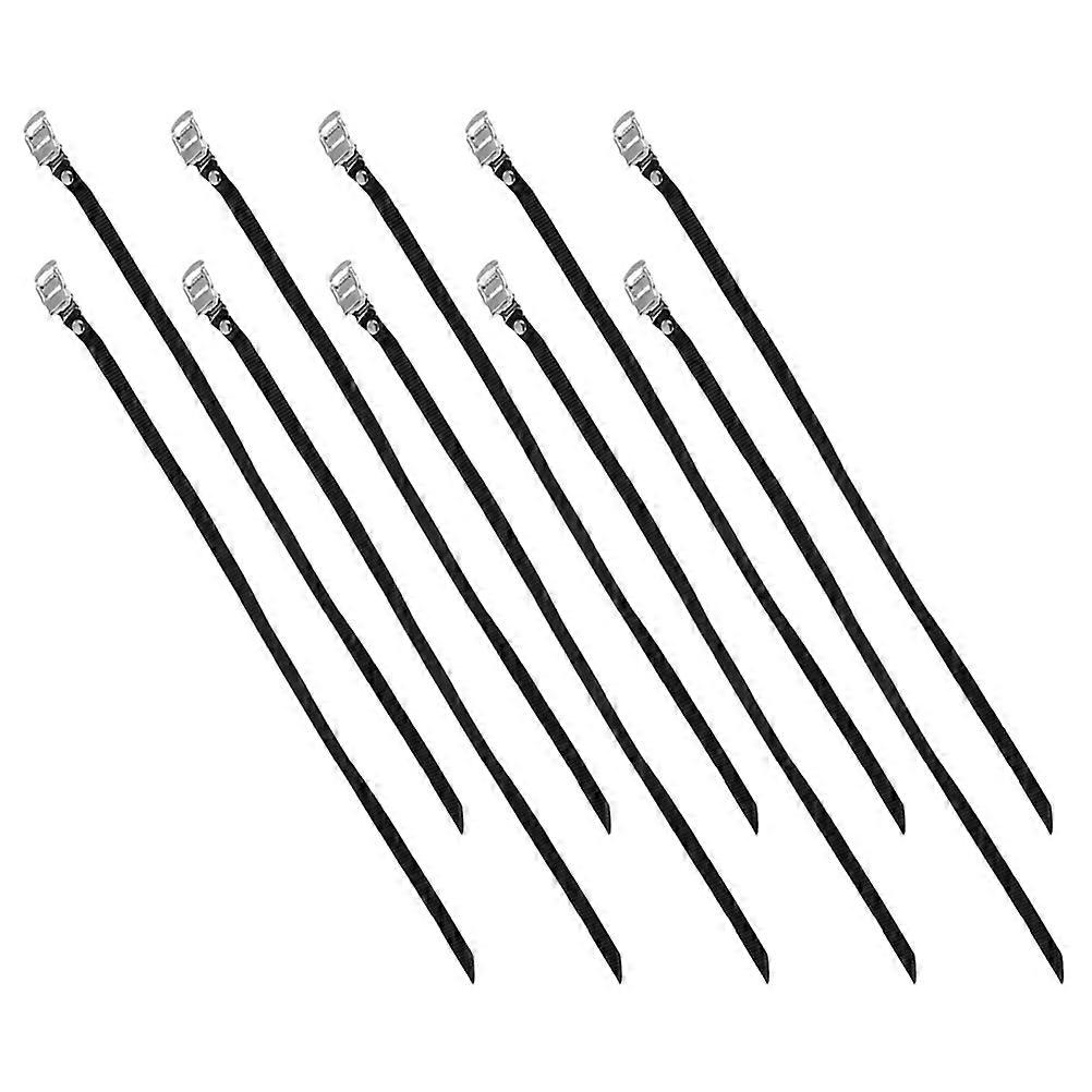 Adjustable Bike Pedal Straps Toe Clips for Exercise Bikes 20Pcs Set