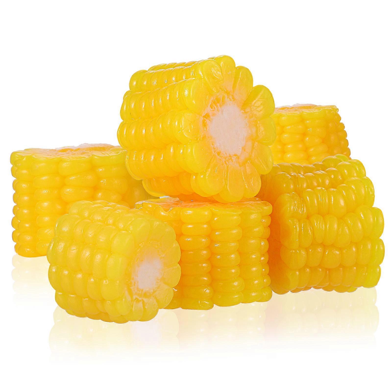 Artificial Corn Slices Display Decorations 24Pcs Fake Corn Cut Props for Kids Toys