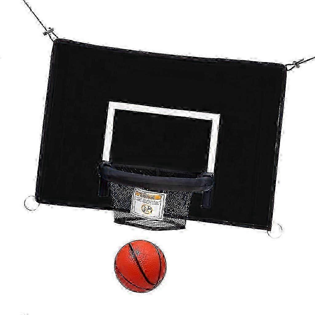 Trampoline basketball hoop attachment for all ages
