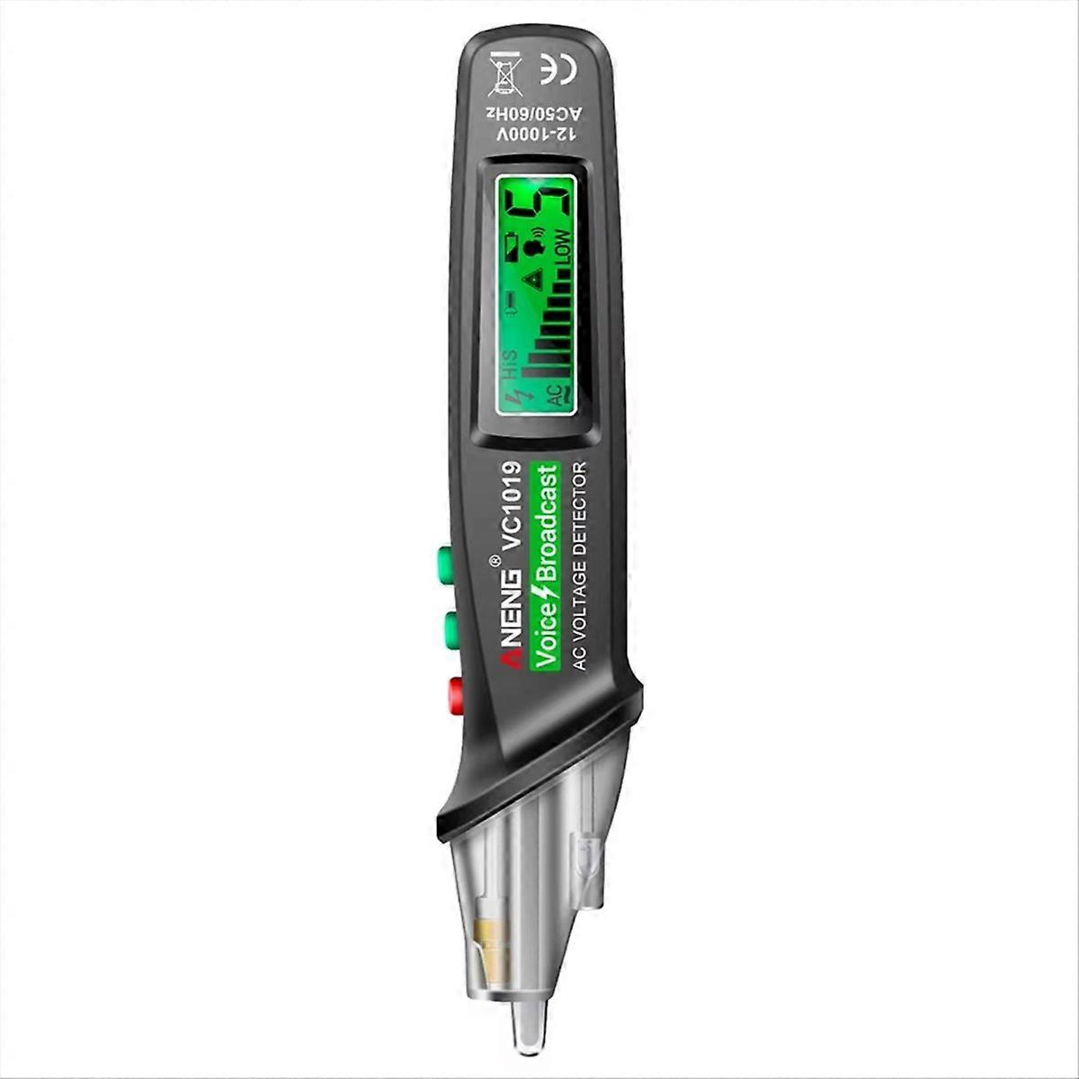 ANENG VC1019 Intelligent Voice Broadcast Tester Pen Detector 12-1000V Voltage Non-Contact Pen Electr
