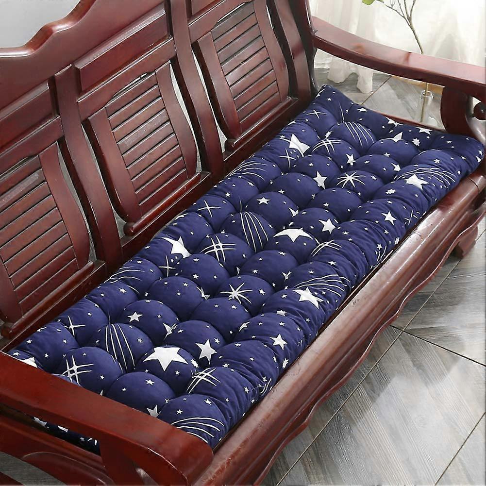 Sun Lounger Cushion Thick Portable 55x163cm Blue for Patio Chair Sofa Outdoor Benches Cushion Only