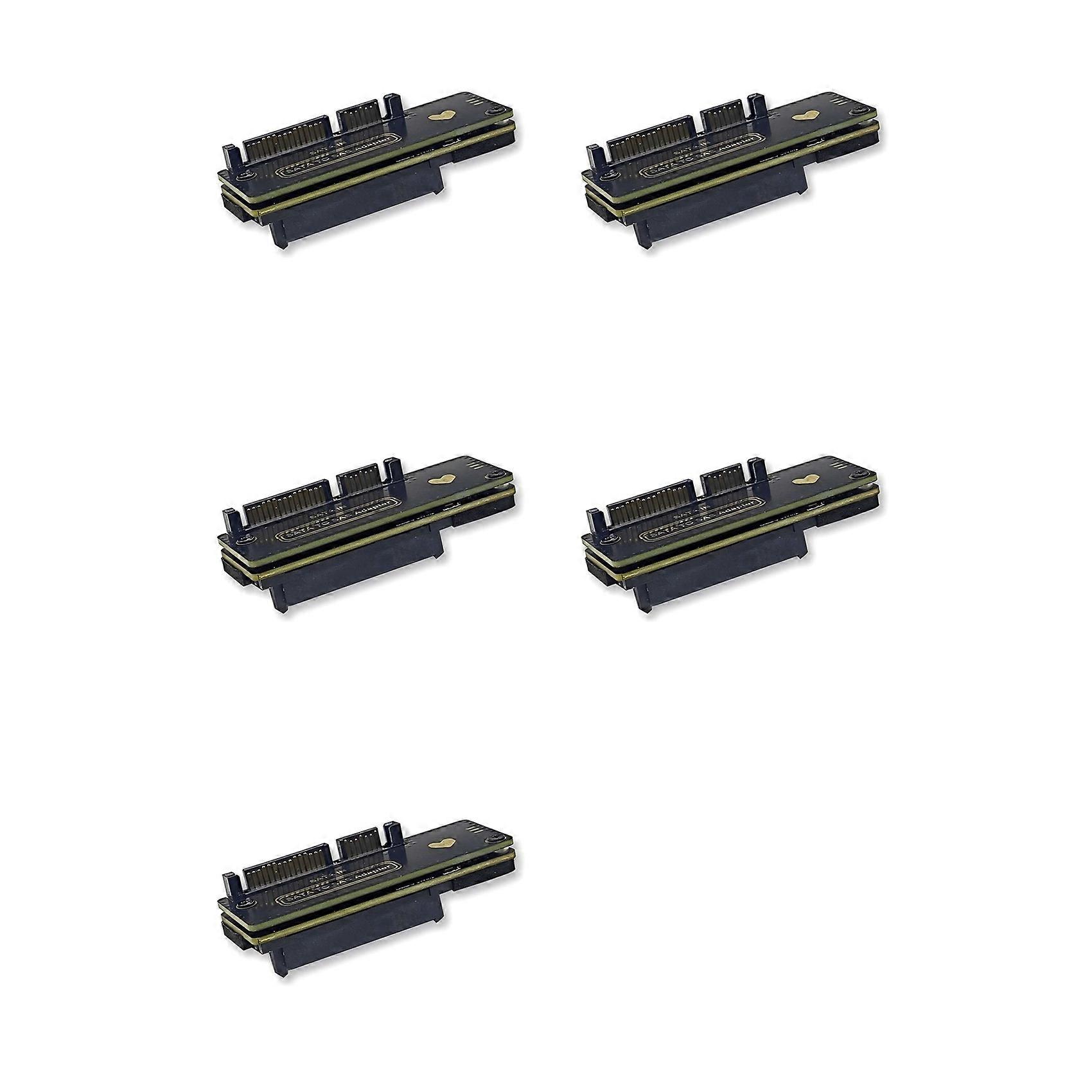 5X SATA to SAS HDD Adapter Card 6Gbps SATA 3.0 22Pin to SAS 29Pin Expansion Card for SAS 2.5/3.5 Inch Hard Disk SSD A