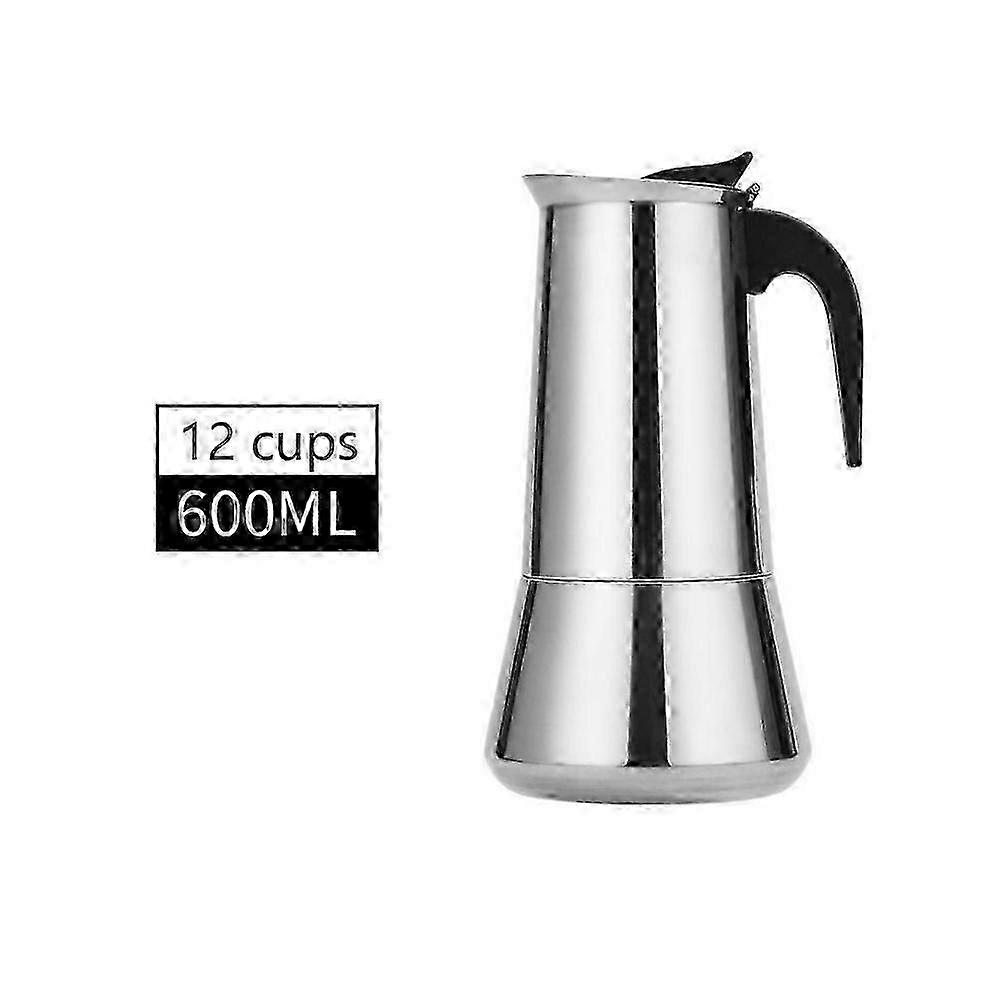 2~12cups java Maker Moka Stainless Stove Percolator Pot Latte Top Espresso