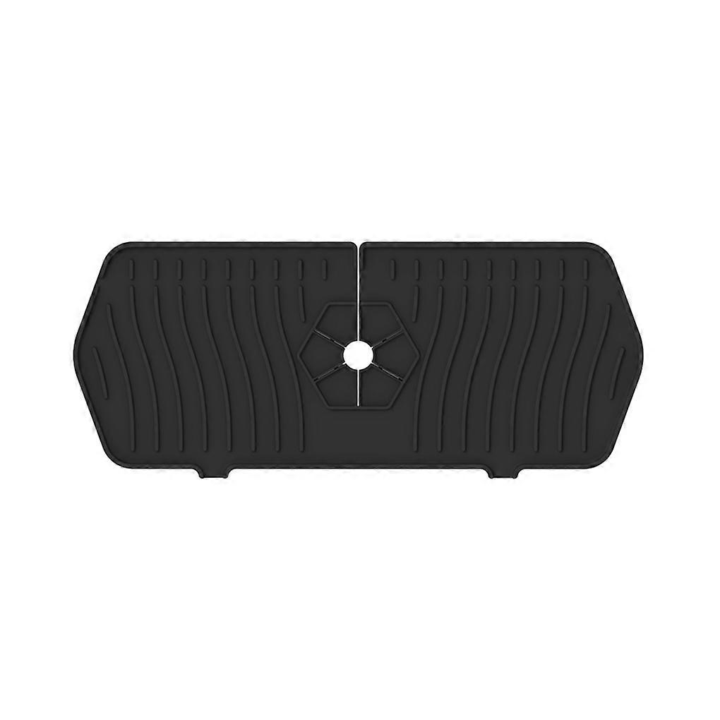Faucet Mat Kitchen for Splash Guard Catcher Replacement for Splash-proof Pad Black